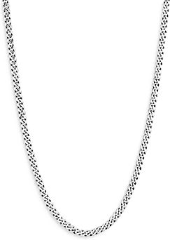 Sterling Silver Classic Curb Chain Necklace, 24
