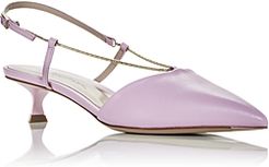 Decollette Slingback Kitten Heel Pumps