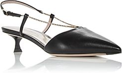 Decollette Slingback Kitten Heel Pumps