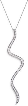 Diamond Curve Pendant Necklace in 14K White Gold, 0.75 ct. t.w. - 100% Exclusive