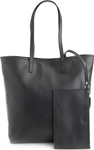 Pebble Grain Leather Tall Tote