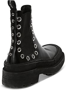 Leather Grommet Boots
