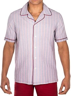 Striped Cotton Camp Shirt