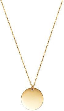 14K Yellow Gold Disc Pendant Necklace, 17 - 100% Exclusive