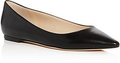 Romy Leather Pointed Toe Ballet Flats
