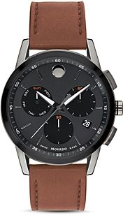 Museum Sport Brown Leather Chronograph, 43mm