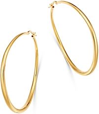 18K Yellow Gold Chic & Shine Hoop Earrings