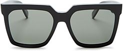 Polarized Square Sunglasses, 55mm
