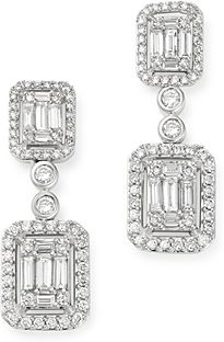 Diamond Mosaic Drop Earrings in 14K White Gold, 2.0 ct. t.w. - 100% Exclusive