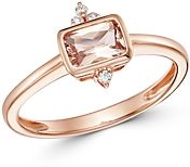 Morganite & Diamond-Accent Ring in 14K Rose Gold - 100% Exclusive