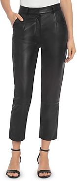Bagatelle. city Pleated Leather Ankle Pants