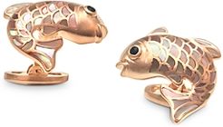 Sterling Silver & Mother-of-Pearl Koi Fish Cufflinks