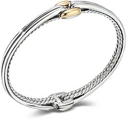 Sterling Silver & 18K Yellow Gold Thoroughbred Center Link Bracelet