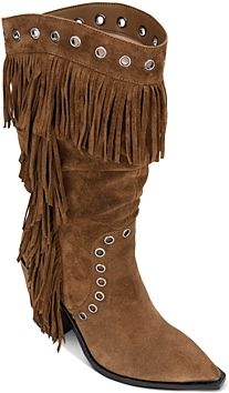 West Side Fringe Mid-Calf Boots