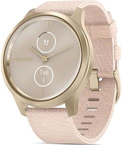 Vivomove Style Blush Pink Nylon Strap Touchscreen Hybrid Smartwatch, 42mm