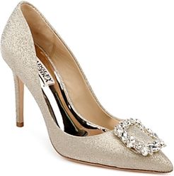 Cher Crystal Buckle Pumps