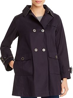 Monogrammed Double-Breasted Trench Coat