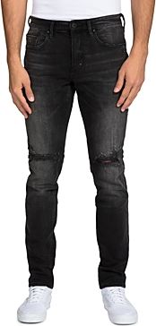 Black Fade Slim Fit Jeans in Black