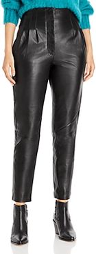 Leather High Rise Pants