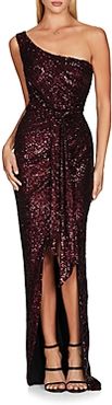 Palazzo One-Shoulder Sequinned Gown