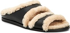 Iminan Shearling & Leather Slippers