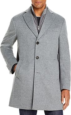Wool Regular Fit Topcoat With Bib