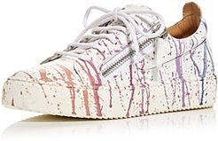 Paint Splattered Low Top Sneakers