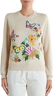 Butterfly Embroidered Sweater