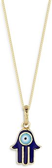 14K Yellow Gold Enamel Hamsa Hand Pendant Necklace, 18 - 100% Exclusive
