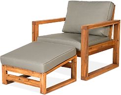 Westport Outdoor Patio Chair & Ottoman