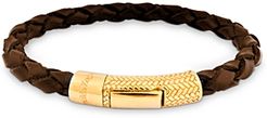 Herringbone Click Leather Bracelet