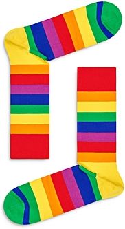 Pride Rainbow Stripe Crew Socks