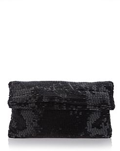 Bugle Beaded Fold-Over Clutch