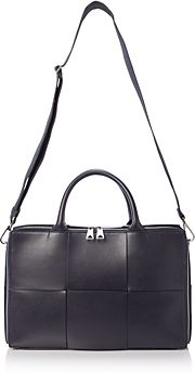 Arco Intreccio Leather Briefcase with Detachable Strap
