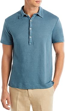 Slim Fit Light Blue Garment Dyed Polo Shirt