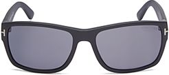 Mason Polarized Square Sunglasses, 58mm