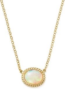 Opal Oval Pendant Necklace in 14K Yellow Gold, 18 - 100% Exclusive