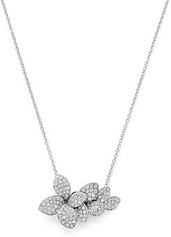 18K White Gold Stelle in Fiore Diamond Pendant Necklace, 16.5
