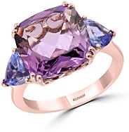 Amethyst & Tanzanite Ring in 14K Rose Gold - 100% Exclusive