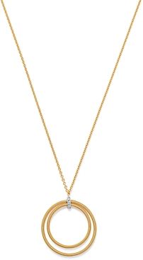 18K Yellow & White Gold Bi49 Diamond Circle Pendant Necklace, 17 - 100% Exclusive