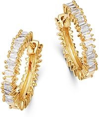 Diamond Baguette Huggie Hoop Earrings in 14K Yellow Gold, 0.20 ct. t.w. - 100% Exclusive