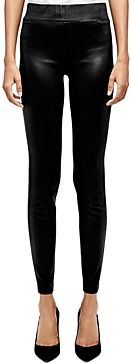 Rochelle High-Rise Coated Pull-On Jeans in Black Coated