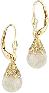 Crushed Opal Drop Earrings in 14K Yellow Gold - 100% Exclusive