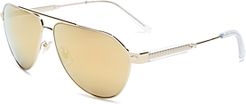 Brow Bar Aviator Sunglasses, 62mm