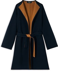 Two Tone Wrap Coat