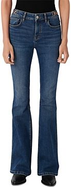 Prame Flared Jeans with Horsebit Detail