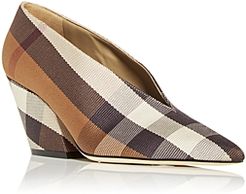 Brierfield Check Pointed Toe Pumps