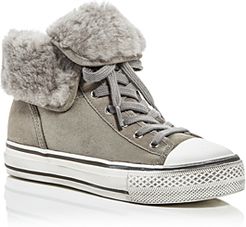 Vim Shearling High Top Sneakers