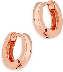 Small Huggie Hoop Earrings in 14K Rose Gold - 100% Exclusive