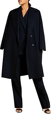 Plus Tabloidbis Double Breasted Wool Coat